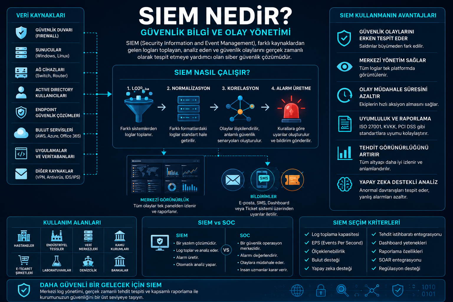 SIEM Nedir? Güvenlik Bilgi ve Olay Yönetimi (SIEM) Ne İşe Yarar?